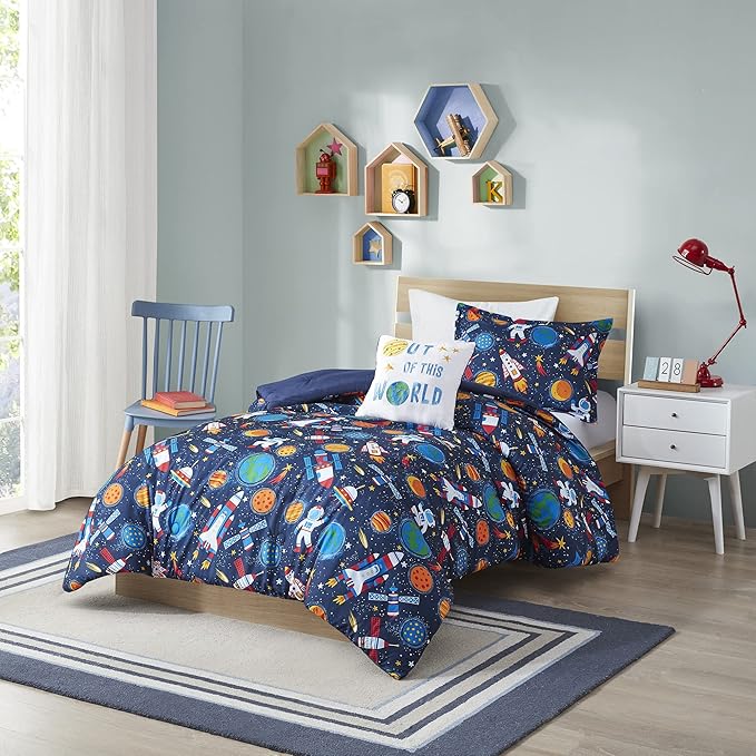 Mi Zone Kids Nash Printed Comforter Set, Full/Queen, Multi 4 Piece