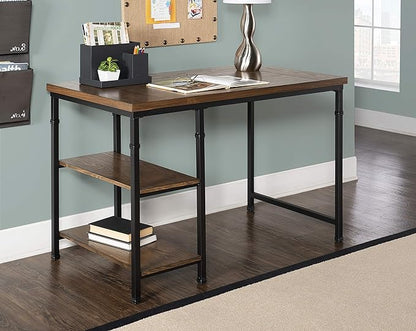 Linon Rhett Two Shelf Desk, Black