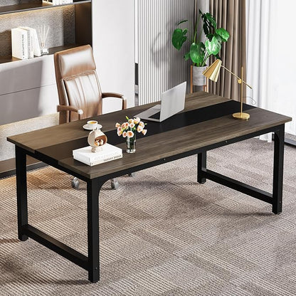 63 Inch Large Executive Office Desk, Simple Computer Workstation with 31.5 inch Extra Wide Desktop for Home Office