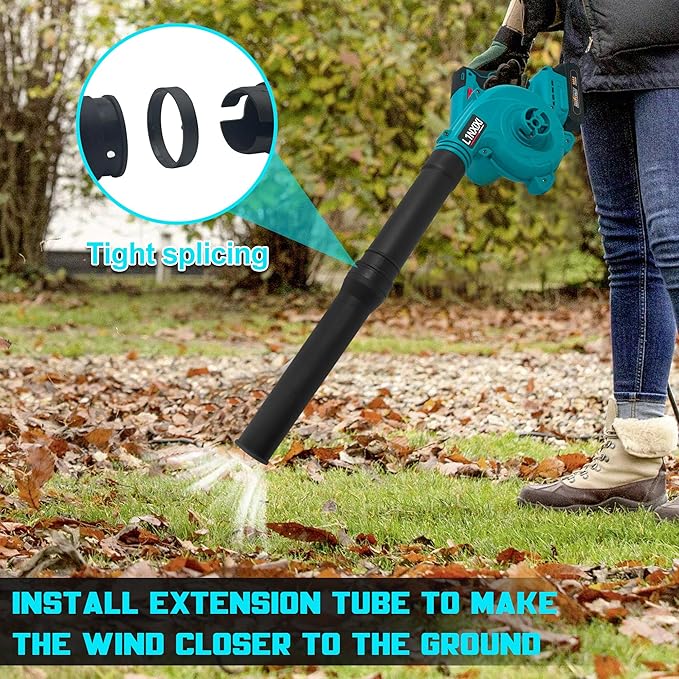Cordless Leaf Blower for Makita 18V Battery,Electric Jobsite Air Blower with Brushless Motor,6 Variable Speed Up to 180MPH,2-in-1 Handle Electric Blower and Vacuum Cleaner(Only Tools)