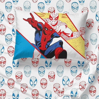 Marvel Spiderman Beyond Amazing 7 Piece Queen Size Bed Set - Includes Comforter & Sheet Set Bedding - Super Soft Fade Resistant Microfiber (Official Product)