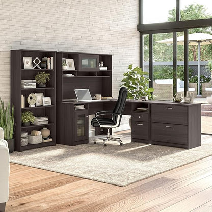 Bush Business Furniture Cabot 2 Drawer Lateral File Cabinet | Letter, Legal, and A4-size Document Storage for Home Office, 32W, Heather Gray