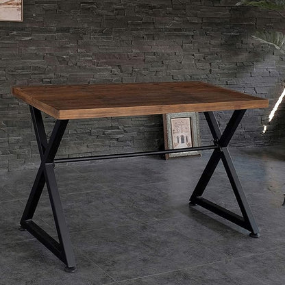 AC Pacific Nova Modern Industrial Home Office Computer and Working Desk Table, Brown/Midnight