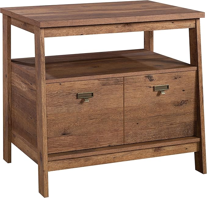 Sauder Trestle Lateral File, L: 32.28" x W: 24.49" x H: 29.41", Vintage Oak Finish