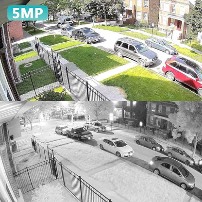 Anpviz 5MP PoE Camera, Outdoor Vandal Dome Security PoE IP Camera with Audio, 98ft Night Vision, H.265, 24/7 Recording Waterproof IP66 Indoor, Wide Angle 2.8mm (Grey), NDAA Compliant (U Series)
