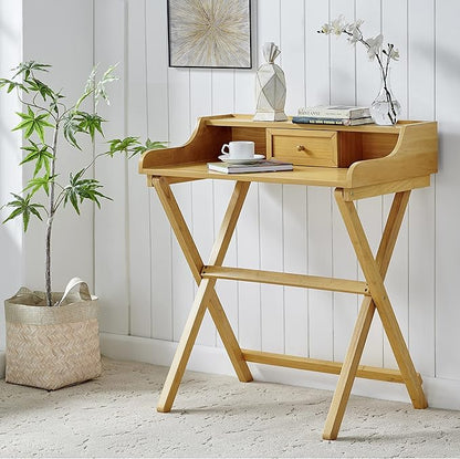 Linon Mable Folding Desk, Natural