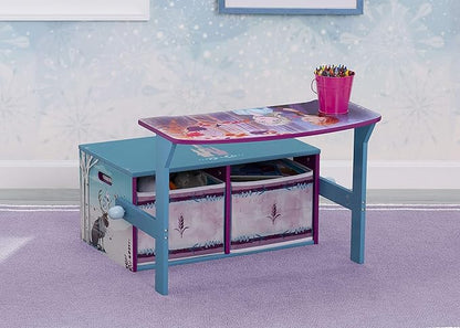 Delta Children Kids Convertible Activity Bench - Greenguard Gold Certified, Frozen II & Deluxe Toy and Book Organizer, Disney Frozen II