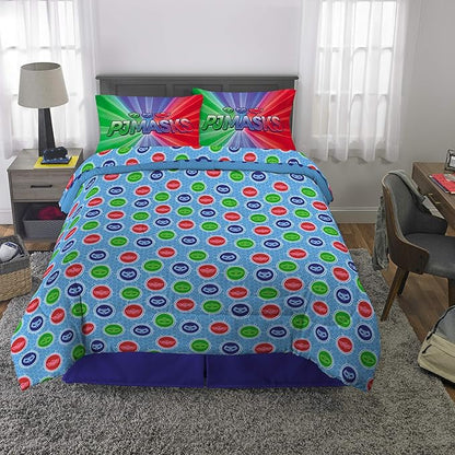 Franco Kids Bedding Super Soft Comforter and Sheet Set, 5 Piece Full Size, PJ Masks