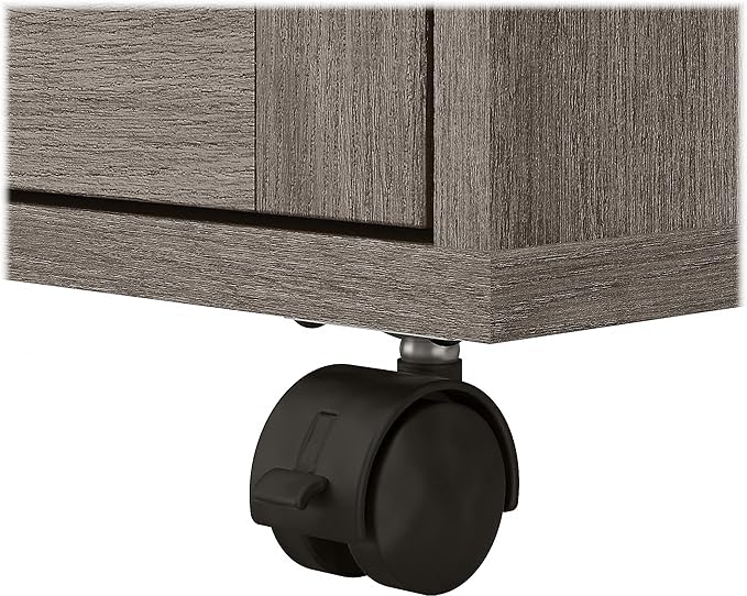 Bush Furniture Knoxville 2 Drawer Mobile File Cabinet, Rolling Document Storage for Home Office, Restored Gray