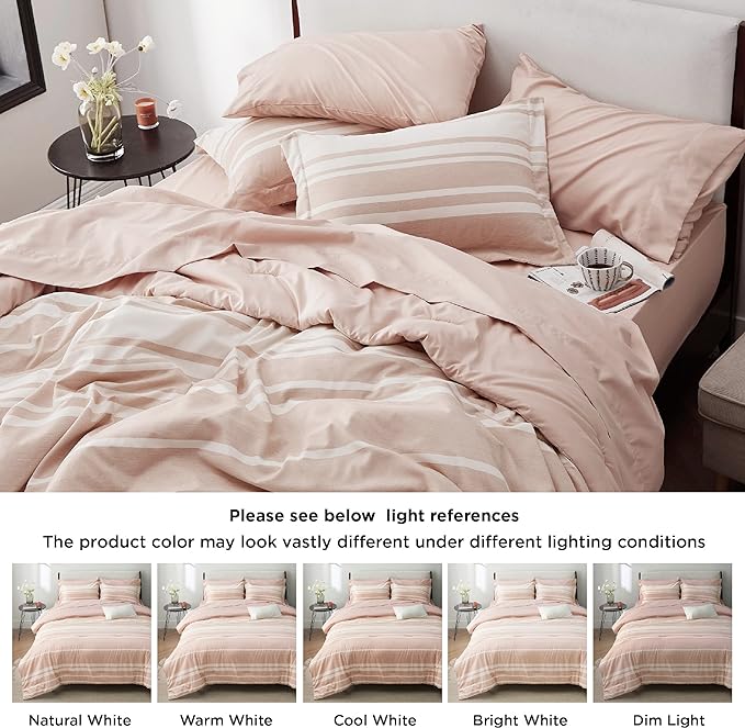 Bedsure Twin XL Comforter Set with Sheets - 5 Pieces Twin XL Bedding Sets, Twin XL Bed in a Bag with Comforter, Sheets, Pillowcase & Sham