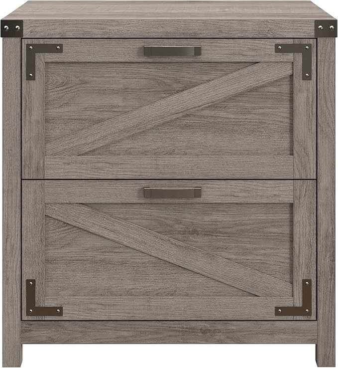 kathy ireland Home by Bush 2-Drawer Lateral File Cabinet, Letter/Legal, Restored Gray, 29-Inch (CGF129RTG-03)