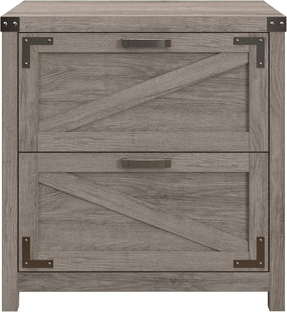 kathy ireland Home by Bush 2-Drawer Lateral File Cabinet, Letter/Legal, Restored Gray, 29-Inch (CGF129RTG-03)