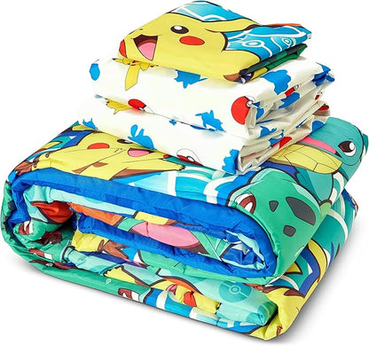 Northwest Pokemon Bed in a Bag Set, Twin, First Starters