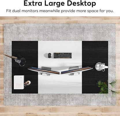 70.8 Inch Executive Desk, Large Computer Office Desk, Modern Simple Business Study Writing Table for Home Office