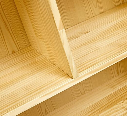 Amazon Basics Backpack Storage Cubby, 8-Compartment, Pine Wood, 13" D x 30" W x 48" H
