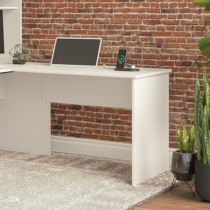 Bush Furniture Cabot 42W Shell Desk Return, 48W x 24D, White