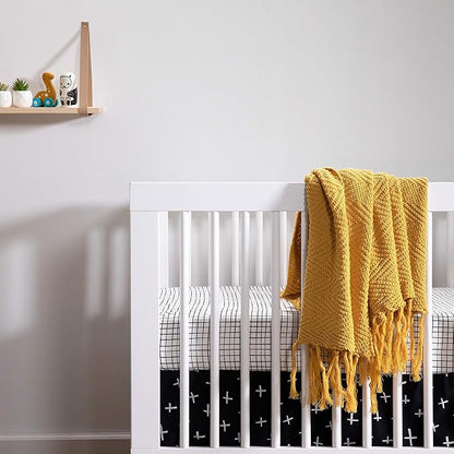 Babyletto Hudson 3-in-1 Convertible Crib with Toddler Bed Conversion Kit in White, Greenguard Gold Certified , 53.75x29.75x35 Inch (Pack of 1)