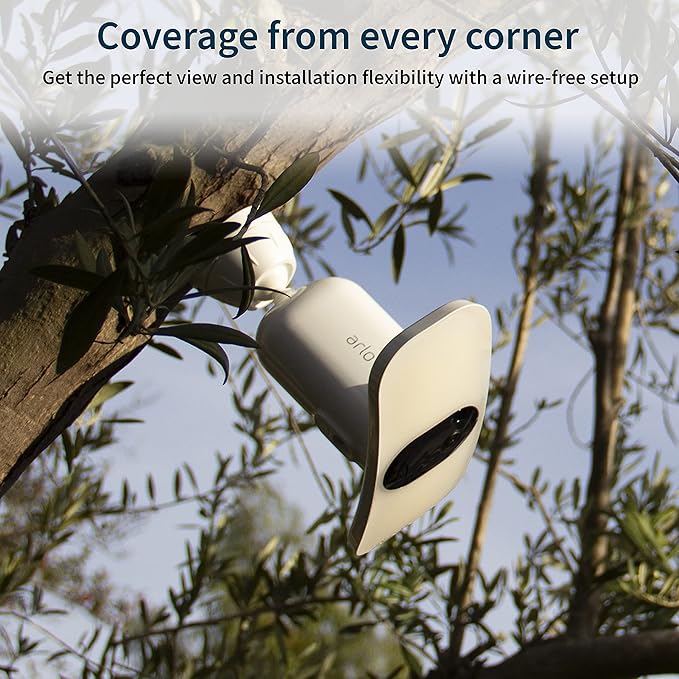Arlo Pro 3 LED Floodlight Security Camera 2K HDR 2000-3000 Lumens | Wire-Free | Protect Driveways & Alleyways | Connects to Wi-Fi | Color Night Vision, Motion Sensor, 2-Way Audio, Rechargeable (White)