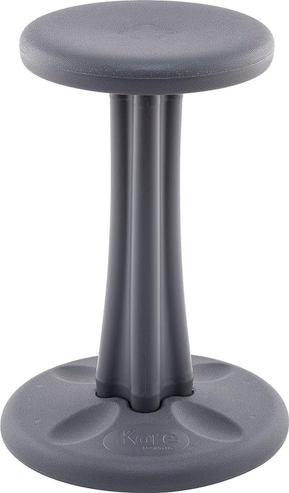 Kore Kids Pre-Teen Wobble Chair - Flexible Seating Stool for Classroom, Home & School, ADD/ADHD - Made in The USA - Age 10-11, Grade 5-6, Grey (18.7in)