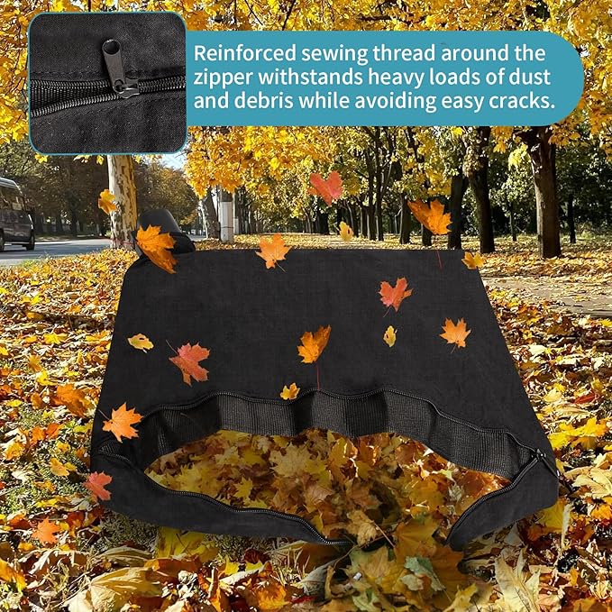 5140125-95 Leaf Blower Vacuum Vac Shoulder Bag Compatible with Black & Decker BV2900 BV3100 12 Amp Vacuum - Leaf Mulcher Bags Leaf Collection Bags Replaces 5140117-99, 2 Pack