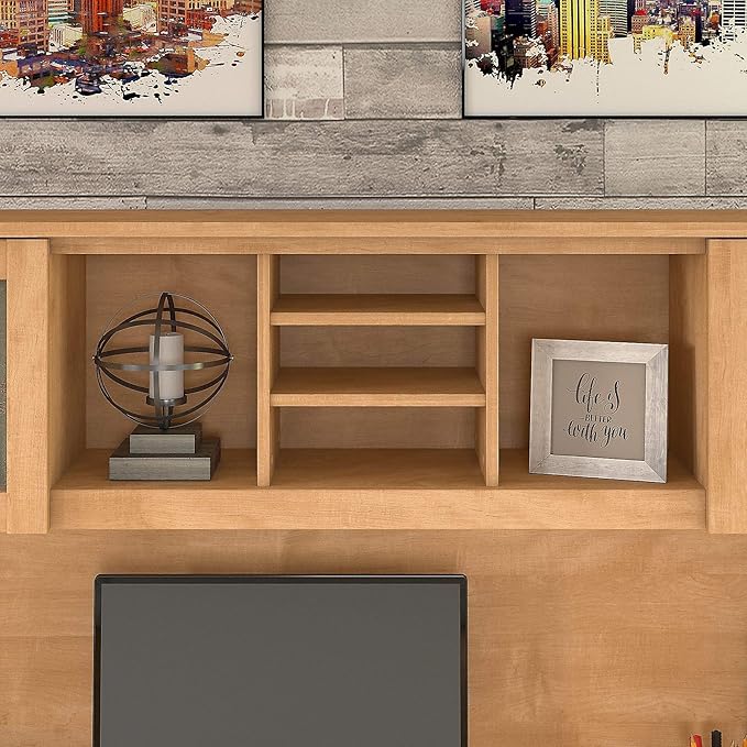 Bush Furniture Somerset Desk Hutch, 72W, Maple Cross