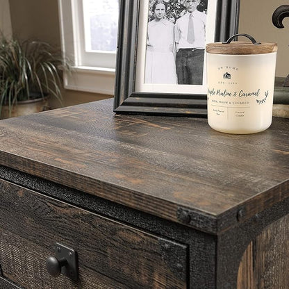 Sauder Steel River File Pedestal, L: 20.87" x W: 23.86" x H: 26.58", Carbon Oak Finish