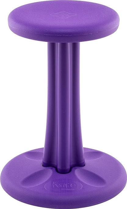Kore Kids Pre-Teen Wobble Chair - Flexible Seating Stool for Classroom, Home & School, ADD/ADHD - Made in The USA - Age 10-11, Grade 5-6, Purple (18.7in)