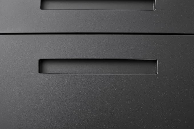 3 Drawer Mobile Desk Office with Lock and Wheels,Versatile Storage Cabinets w/Anti-Tilting Cold Rolled Steel Waterproof Moisture-Proof,for Legal/Letter/A4 Files,Black