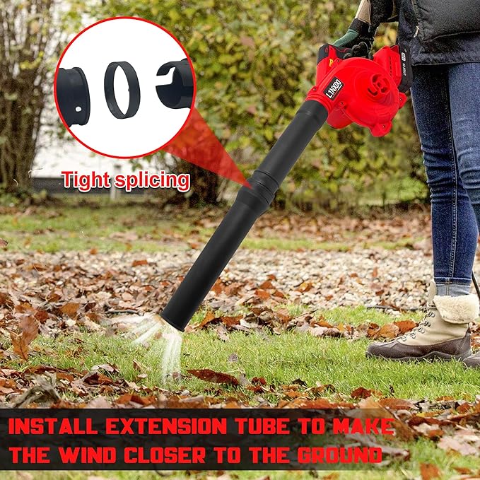 Cordless Leaf Blower for Milwaukee M18 Battery,2-in-1 Handle Electric Blower + Vacuum Cleaner, 6 Variable Speed Up to 180MPH,Electric Jobsite Air Blower with Brushless Motor (Only Tools)