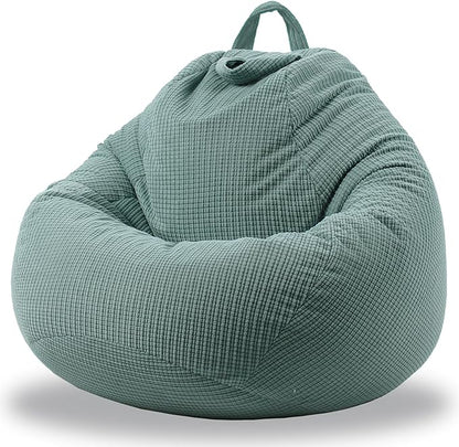 Stuffed Animal Storage Bean Bag Chair Cover (No Filler) Washable Ultra Soft Corduroy Bean Bag Cover for Organizing Plush Toys, Bean Bag for Adults