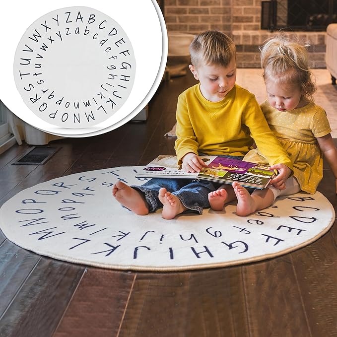 Alphabet Classroom Rug for Kids - 40 Inch Kids Rugs for Bedroom - Nursery Rug for Kids Room Decor - Kids Playroom Rug for Baby Learning - ABC Rugs for Kids Playroom - Kids Area Rugs for Bedroom