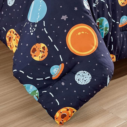for Kids My Universe Hearts 4-Piece Comforter Set - Beautiful Motif Design Bedding Set with Embrodery Print
