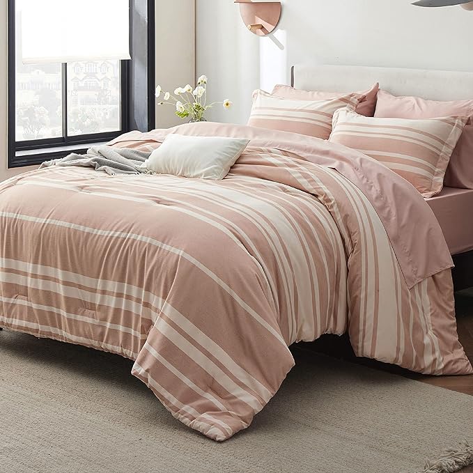 Bedsure Twin XL Comforter Set with Sheets - 5 Pieces Twin XL Bedding Sets, Twin XL Bed in a Bag with Comforter, Sheets, Pillowcase & Sham