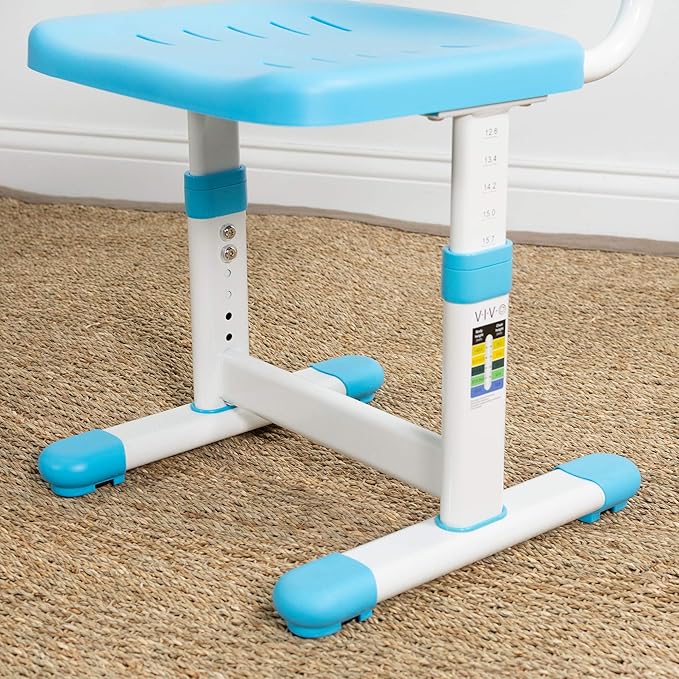 VIVO Height Adjustable Kids Desk Chair, Chair Only, Designed for Interactive Workstation, Universal Children's Ergonomic Seat, Blue, DESK-V201B-CH