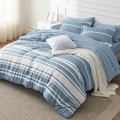 Bedsure Comforter Set Queen - Bed in a Bag Queen 7 Pieces, Bedding Sets Bed Set with Comforter, Sheets, Pillowcases & Shams