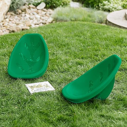 ECR4Kids Leaf Floor Seat, Rocker Chair, Emerald, 6-Piece