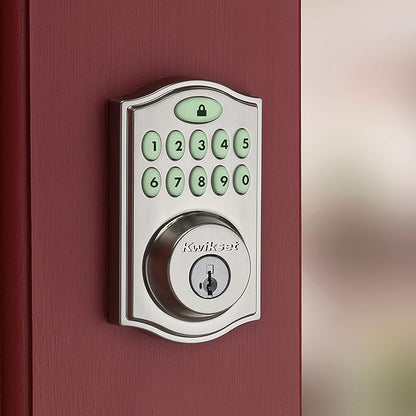 Kwikset 914 Traditional Keypad SmartCode Electronic Deadbolt Smart Lock featuring SmartKey Security and ZigBee 3.0 Technology in Satin Nickel, Large, 914TRL ZB 3.0 15