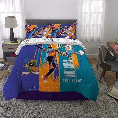 Franco Kids Bedding Super Soft Comforter and Sheet Set, 5 Piece Full Size, Space Jam 2 A New Legacy