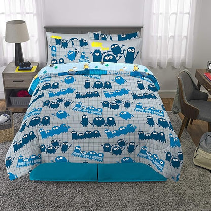 Franco Kids Bedding Super Soft Comforter and Sheet Set with Sham, 7 Piece Full Size, Minions The Rise Of Gru