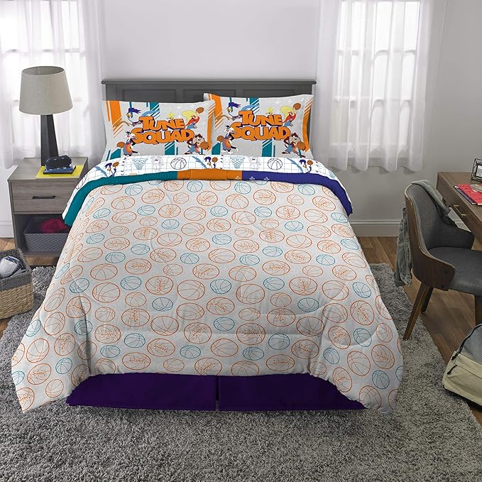 Franco Kids Bedding Super Soft Comforter and Sheet Set, 5 Piece Full Size, Space Jam 2 A New Legacy