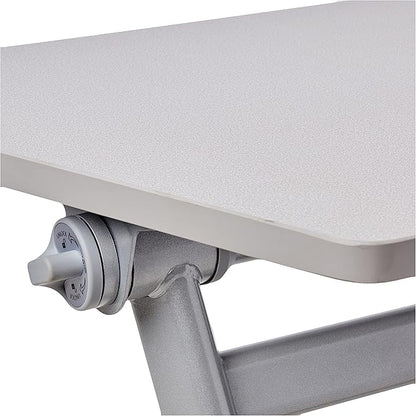 Safco Products Learn Nesting Trapezoid Desk, Small Corner Desk for Classrooms & Custom Classroom Layouts (Pebble Gray)