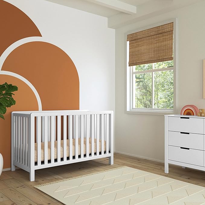 Carter's by DaVinci Colby 4-in-1 Low-Profile Convertible Crib in White, Greenguard Gold Certified