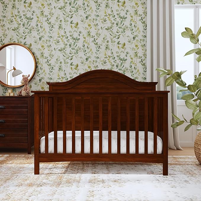 Carter's by DaVinci Nolan 4-in-1 Convertible Crib in Espresso, Greenguard Gold Certified, 57.5x30.8x47 Inch (Pack of 1)