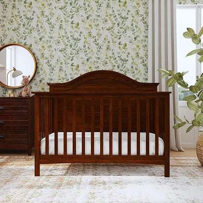 Carter's by DaVinci Nolan 4-in-1 Convertible Crib in Espresso, Greenguard Gold Certified, 57.5x30.8x47 Inch (Pack of 1)
