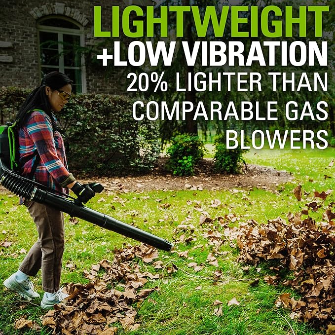 Greenworks 80V (180 MPH / 610 CFM / 75+ Compatible Tools) Cordless Brushless Backpack Blower, Tool Only
