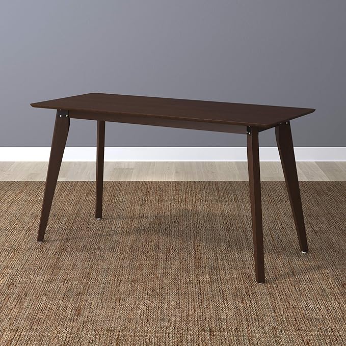 HON Basyx BSX55WPLMWMW Modern Home Office Wood Computer Desk, 55", Walnut