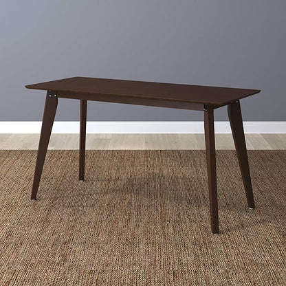 HON Basyx BSX55WPLMWMW Modern Home Office Wood Computer Desk, 55", Walnut