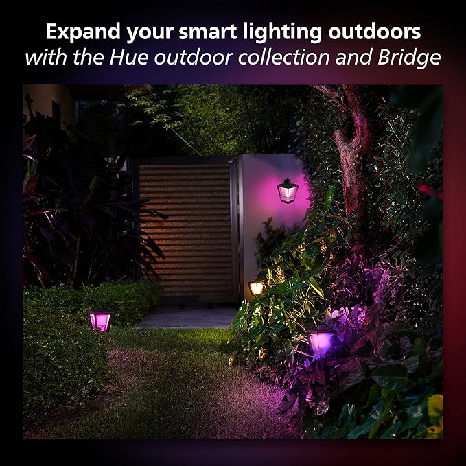 Philips Hue Calla Outdoor Smart Pathway Light - White & Color Ambiance LED Walkway Lights - Low Voltage Lighting - 1 Pack - Requires Bridge and Power Supply - Control with App and Voice - Weatherproof