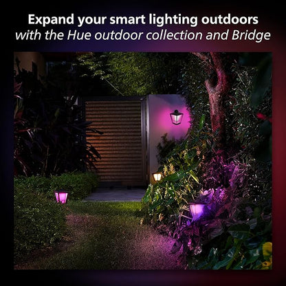 Philips Hue Calla Outdoor Smart Pathway Light - White & Color Ambiance LED Walkway Lights - Low Voltage Lighting - 1 Pack - Requires Bridge and Power Supply - Control with App and Voice - Weatherproof
