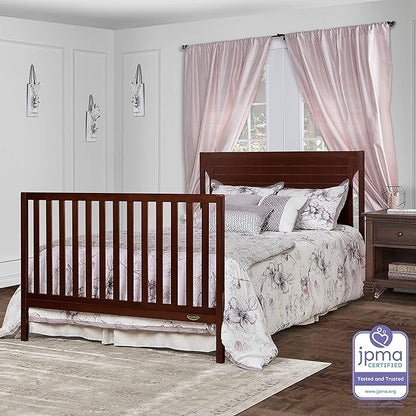 Cape Cod 5-in-1 Convertible Crib in Espresso, Greenguard Gold Certified, 55x30x44.5 Inch (Pack of 1)